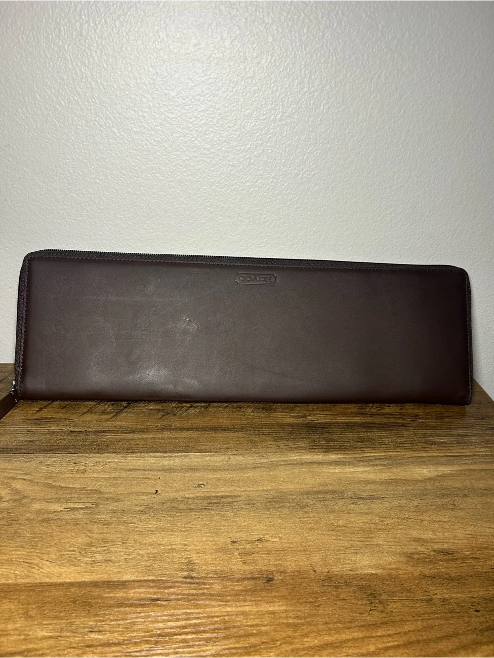 Coach leather laptop